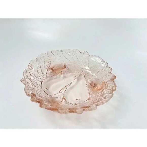 Pink Jeannette Depression Glass Sweet Pear Foliage 1930's Decorative Pressed Gla - Picture 4 of 10